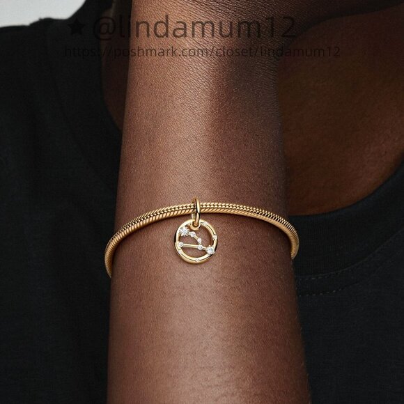 Pandora Taurus Zodiac Dangle Charm - Picture 5 of 6